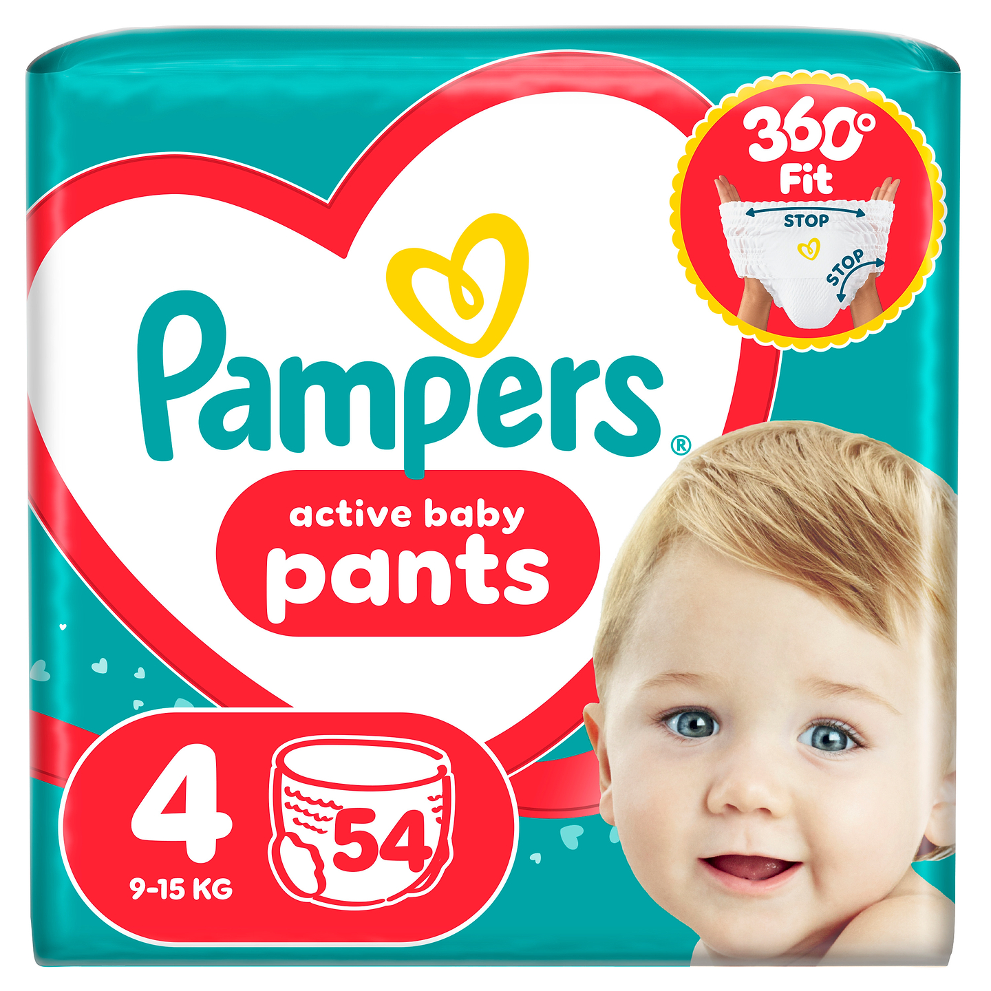 Одноразові підгузки-трусики Pampers Active Baby Pants Розмір 4 (9-15 кг) 54 шт (80894798)