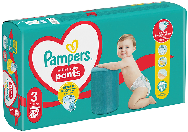 Фото - Одноразовые подгузники-трусики Pampers Active Baby Pants Размер 3 (6-11 кг) 56 шт. (80815158)