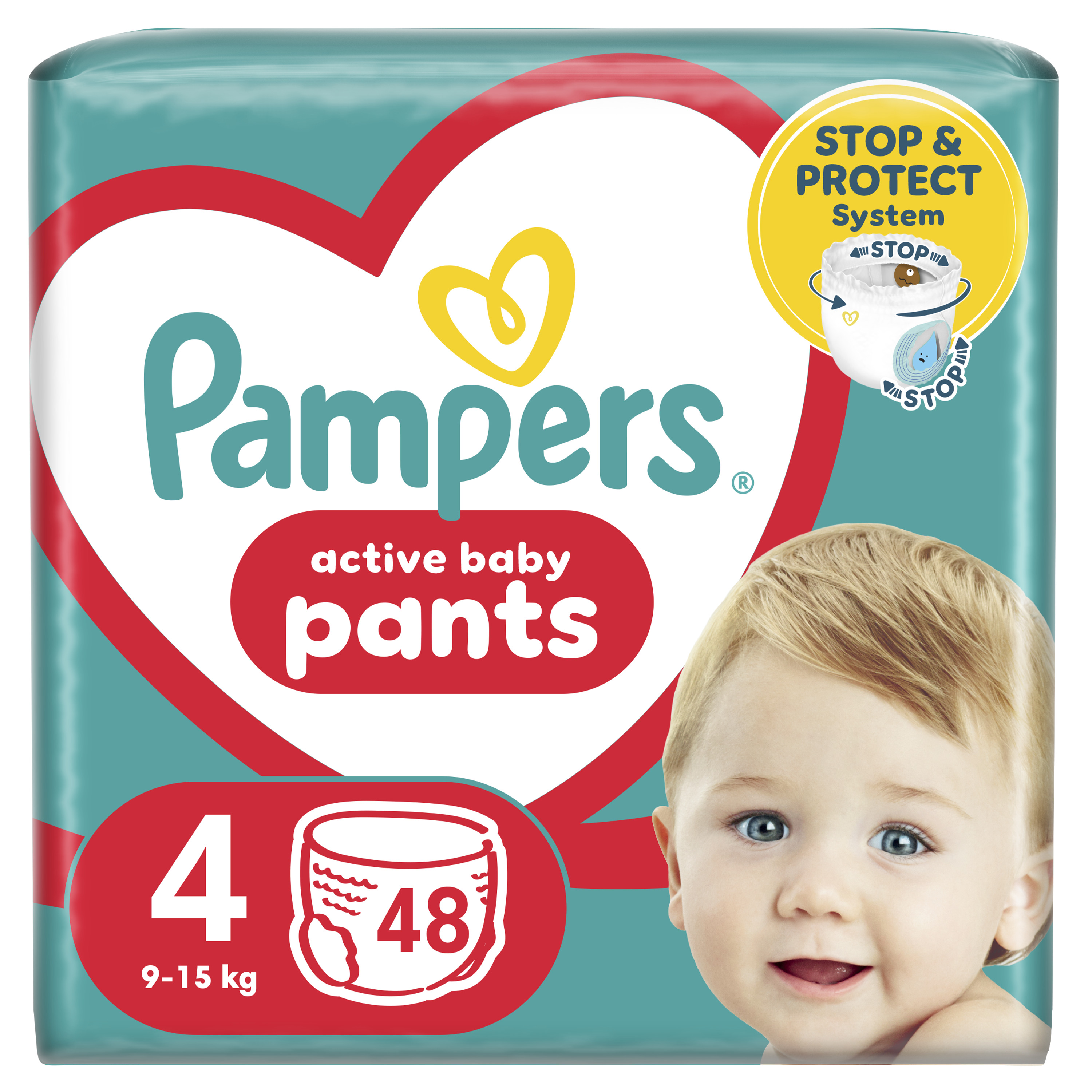 Одноразові підгузки-трусики Pampers Active Baby Pants Розмір 4 (9-15 кг) 48 шт. (80815157)