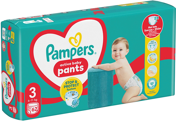 Фото - Одноразовые подгузники-трусики Pampers Active Baby Pants Размер 3 (6-11 кг) 62 шт. (80815116)