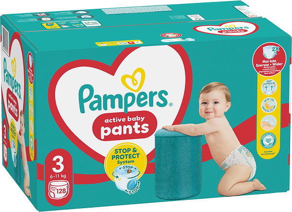 Фото - Одноразові підгузки-трусики Pampers Active Baby Розмір 3 (6-11 кг), 128 шт. (80751232)