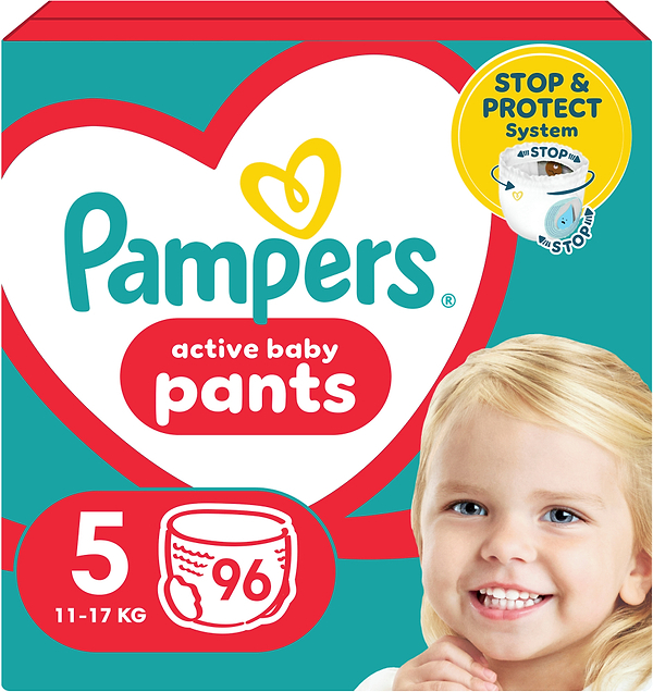 Фото - Одноразові підгузки-трусики Pampers Active Baby Розмір 5 (11-17 кг), 96 шт. (80751230)