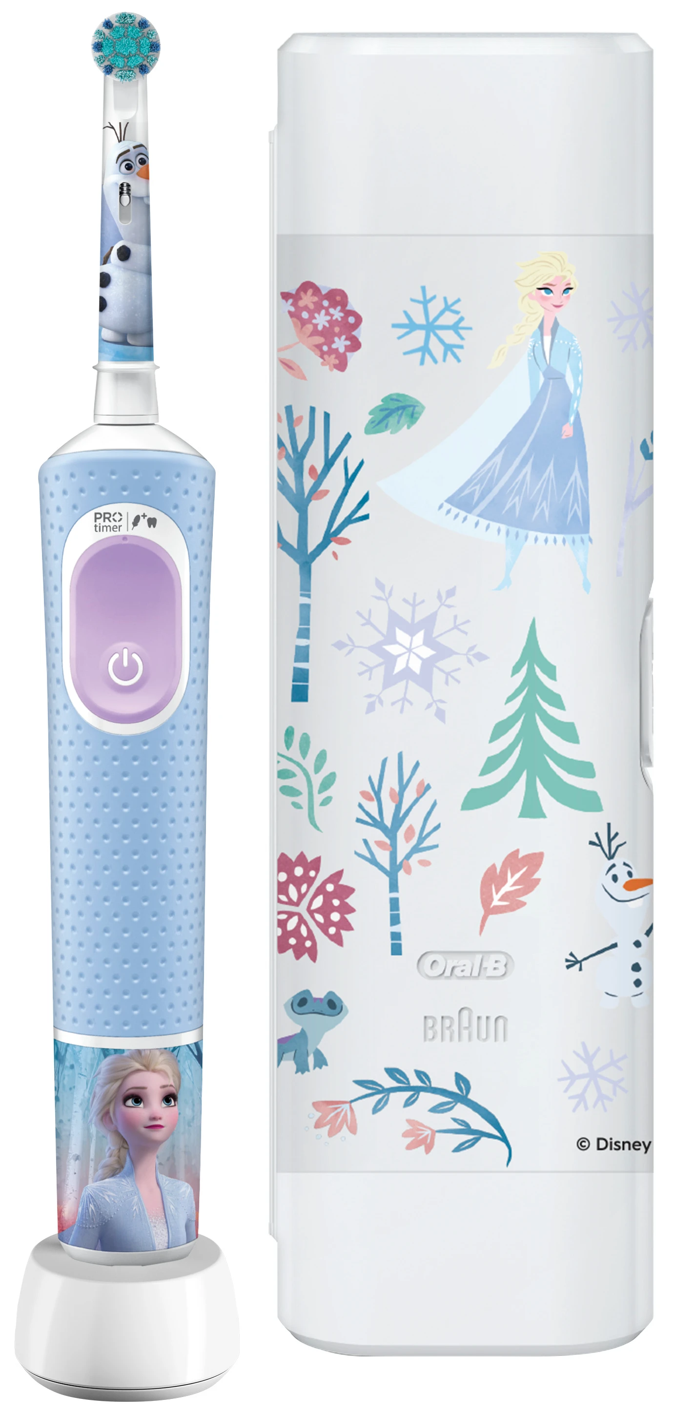 Зубная щетка электрическая Oral-B Braun Pro Kids D103.413.2KX Frozen «Холодное сердце» + Футляр