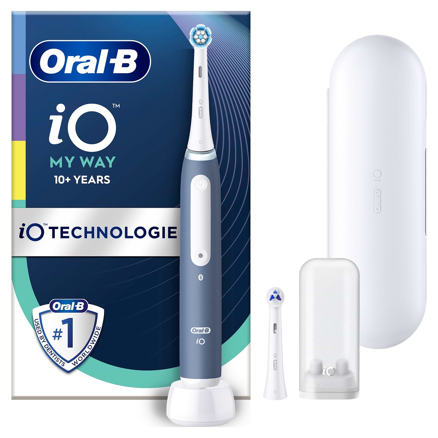 Зубная щетка электрическая Oral-B Braun iO My Way Series 4 (10+ лет) iOG4K.2N6.1DK типа 3794 Ocean Blue + чохол - Фото 1