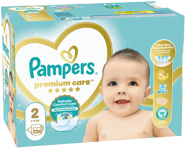 Фото - Одноразовые подгузники Pampers Premium Care Размер 2 (4-8 кг), 136 шт. (80845207)