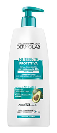 Крем для тела DERMOLAB супер питательный с маслом авокадо для сухой кожи 400 мл (8009518380194)