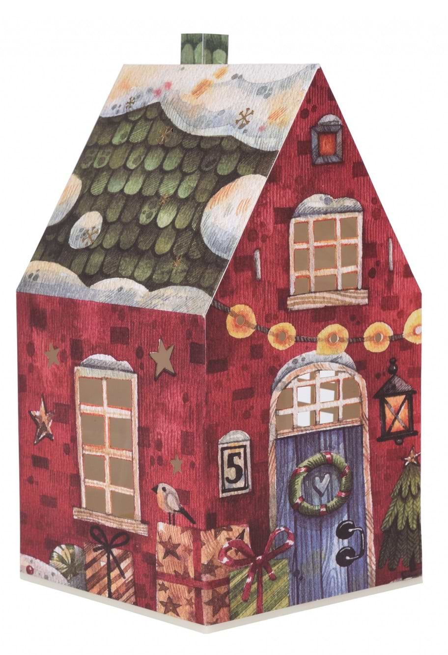 Декор New Year YES! Fun Будиночок-світильник 21 см червоний LED (801215)