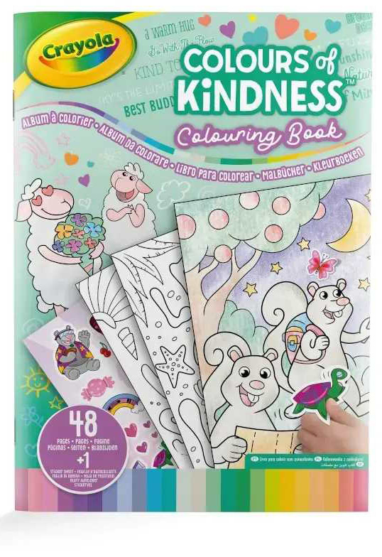 Фото - Розмальовки Crayola Color Of Kindness 48 стор. та 1 стор. наліпок (25-2737G)