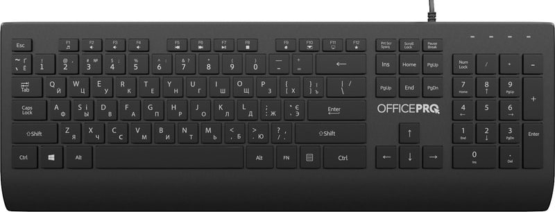Клавіатура дротова OfficePro SK360 Black - Фото 1