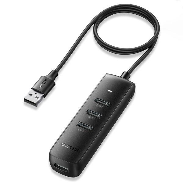 Хаб USB UGREEN 4-port 1м USB 2.0 CM416 Black (80657)