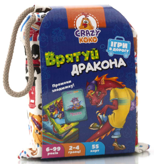 Настільна гра карткова (5-7 років) Vladi Toys в мішечку "Врятуй дракона" укр. (VT8077-11) - Фото 1