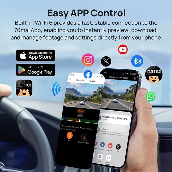 Фото - Видеорегистратор 70mai Dash Cam 4K A800SE-2 Set