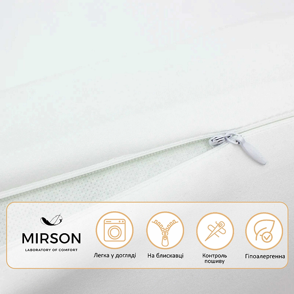 Фото - Подушка валик MirSon №8527 Eco Line White 100% Memory 100х16 см (2200006342960)