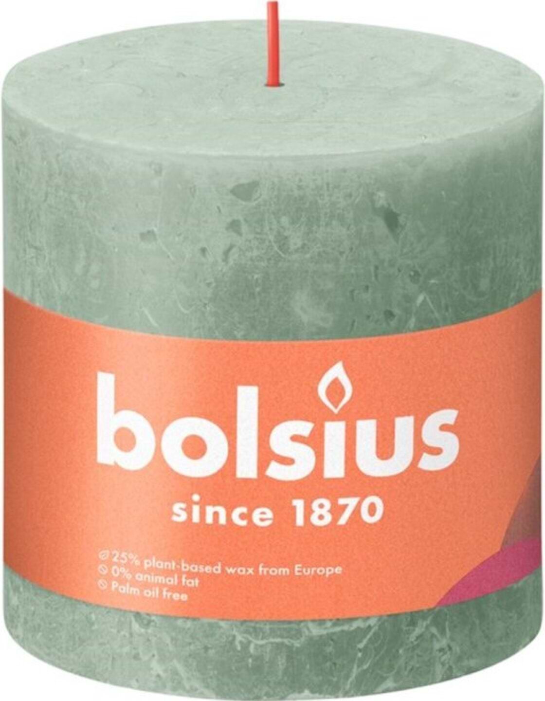 Свічка декоративна Bolsius SHINE 100/100 нефрит (810368)