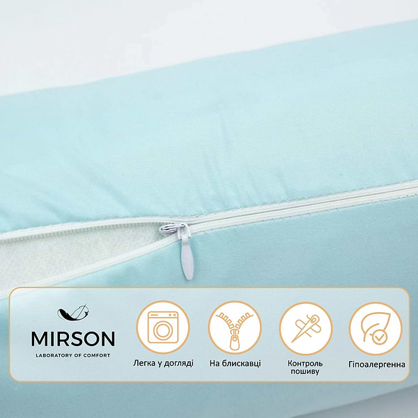 Фото - Подушка валик MirSon №8356 Naturale Line 14-4121 Blanco Tencel 15x50 см (2200006249511)