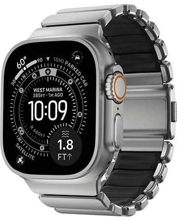 Ремешок для смарт-часов Nomad Stratos Band Natural Hardware Black 46mm/49mm (NM014421858)