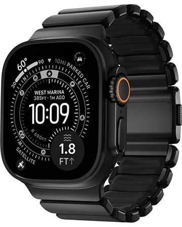 Ремешок для смарт-часов Nomad Stratos Band Black Hardware Black 46mm/49mm (NM011154858)