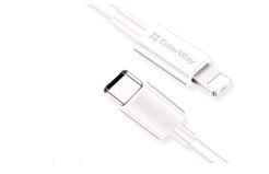 Фото - Кабель синхронізації даних Colorway USB Type-C-Lightning 1m White (CW-CBPDCL032-WH)