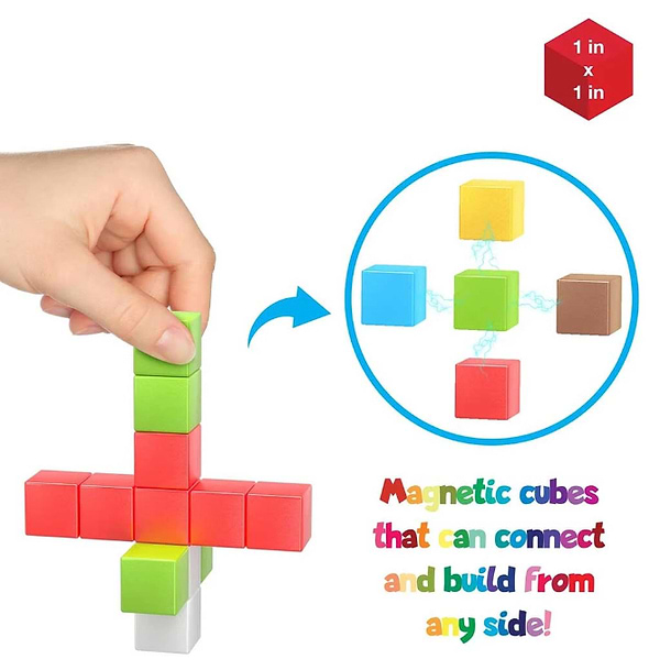 Фото - Магнитный конструктор Picasso Tiles BUILDING CUBES 50 деталей (23645)