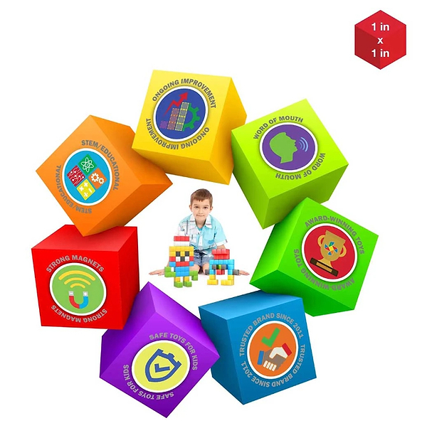 Фото - Магнитный конструктор Picasso Tiles BUILDING CUBES 50 деталей (23645)