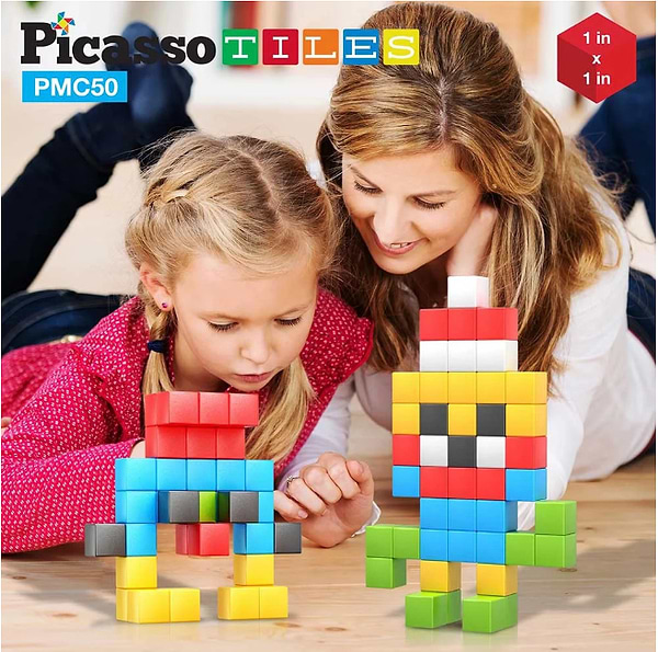 Фото - Магнитный конструктор Picasso Tiles BUILDING CUBES 50 деталей (23645)
