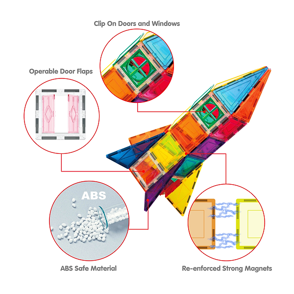 Фото - Магнітний конструктор Trefl PICASSO TILES 36 деталей (27971)