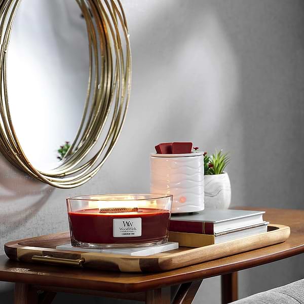 Фото - Свеча стекло Woodwick Ellipse Cinnamon Chai (Чай с корицей) 453г (76104E)