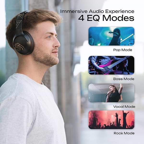 Фото - Наушники полноразмерные беспроводные PowerLocus P3 Black/Gold (pwl-p3-blackgold)