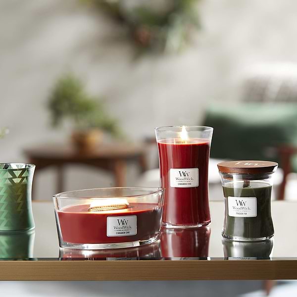 Фото - Свеча стекло Woodwick Ellipse Cinnamon Chai (Чай с корицей) 453г (76104E)