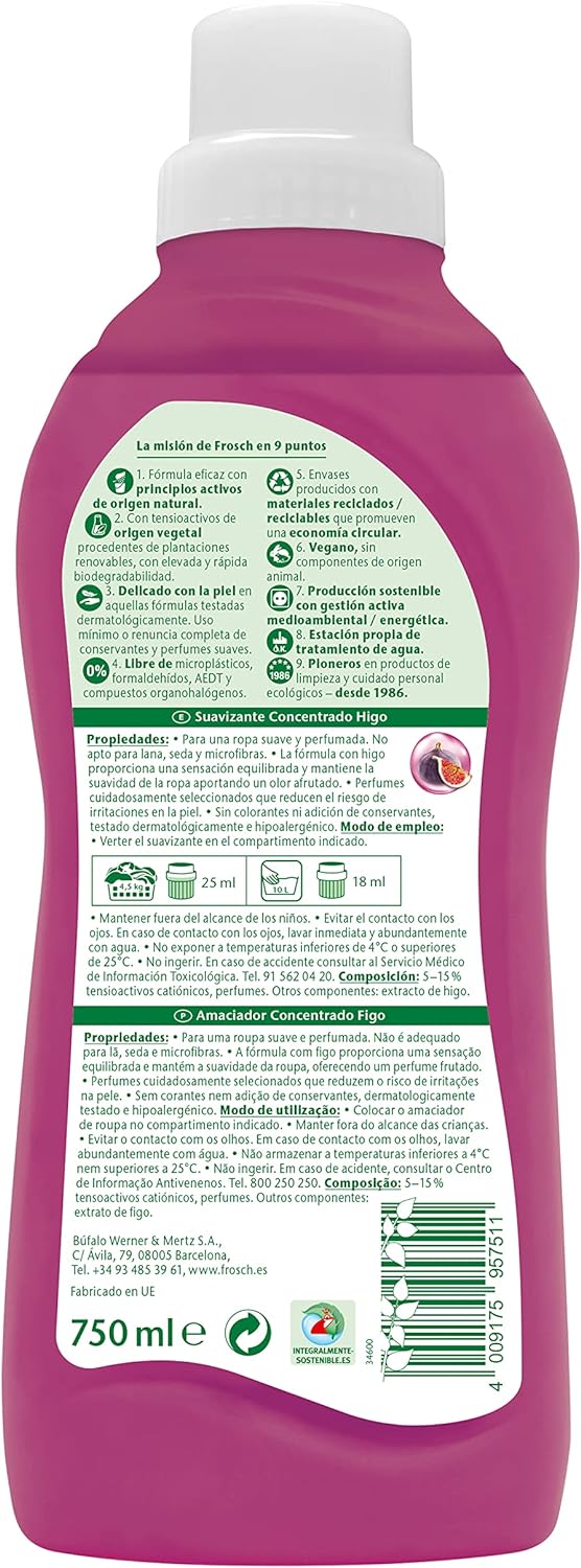 Фото - Ополіскувач для білизни Frosch Інжир 750мл