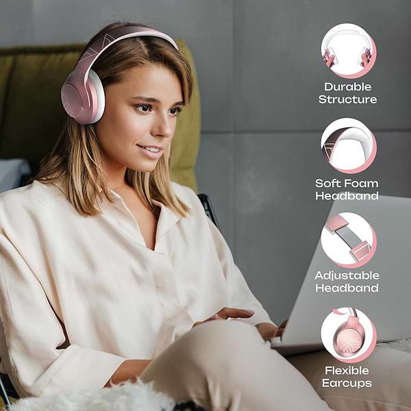 Фото - Наушники полноразмерные беспроводные PowerLocus P3 Rose Gold (pwl-p3-rosegold)