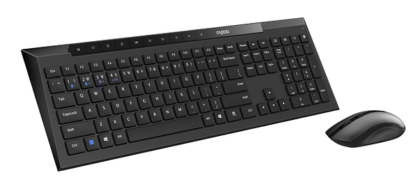 Фото - Клавіатура + миша бездротова Rapoo 8210M Black