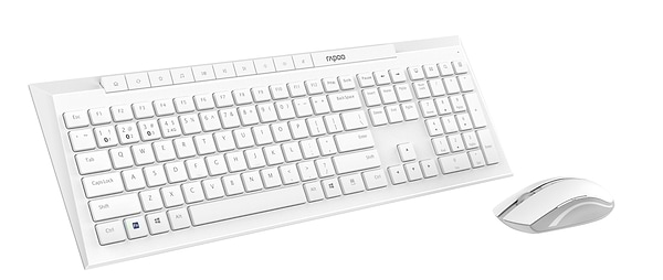 Фото - Клавіатура + миша бездротова Rapoo 8210М White