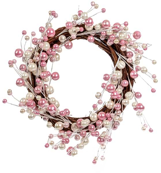 Венок искуственный Lefard 40 см розовый (822-036)