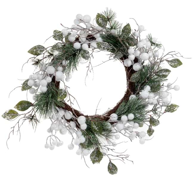 Венок искуственный Lefard 40 см белый (822-054)