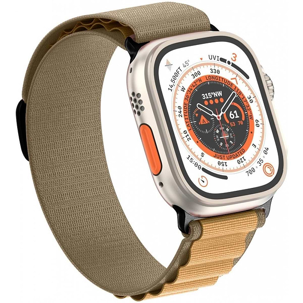 Фото - Ремінець для смарт-годинника Armorstandart Alpina Band for Apple Watch 49/46/45/44/42 (Series 1-3) Tan (ARM82565)
