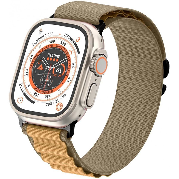 Фото - Ремінець для смарт-годинника Armorstandart Alpina Band for Apple Watch 49/46/45/44/42 (Series 1-3) Tan (ARM82565)