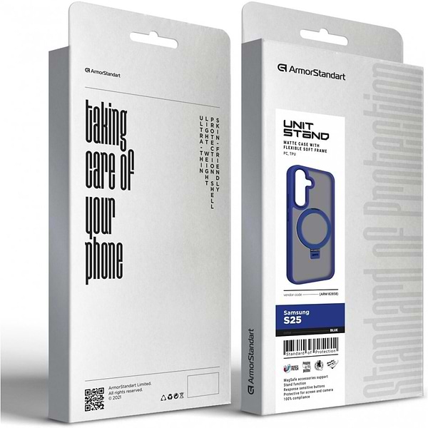 Фото - Чохол для смартфону Armorstandart Unit Stand for Samsung S25 Blue (ARM82858)