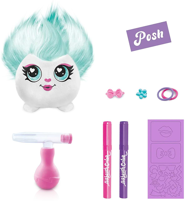 Фото - Набір для декупажу та розпису Canal Toys DIY AIRBRUSH PLUSH - Hair'iffic Зроби зачіску - Пош (AIR038/3)