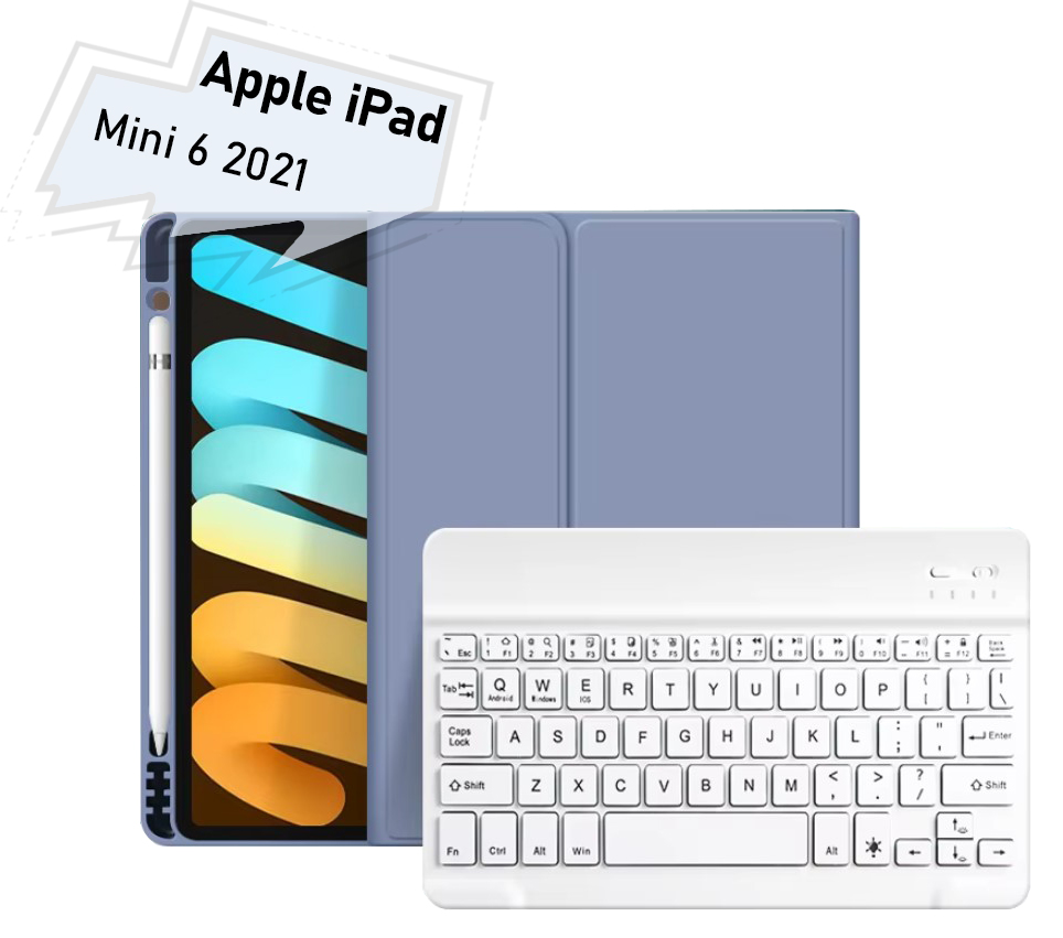 Чохол-клавіатура для планшета BeCover for Apple iPad Mini 6 2021 Purple (712991) - Фото 1