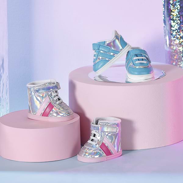 Фото - Одяг та аксесуари для ляльки Baby Born СРІБНІ КРОСІВКИ (831762)