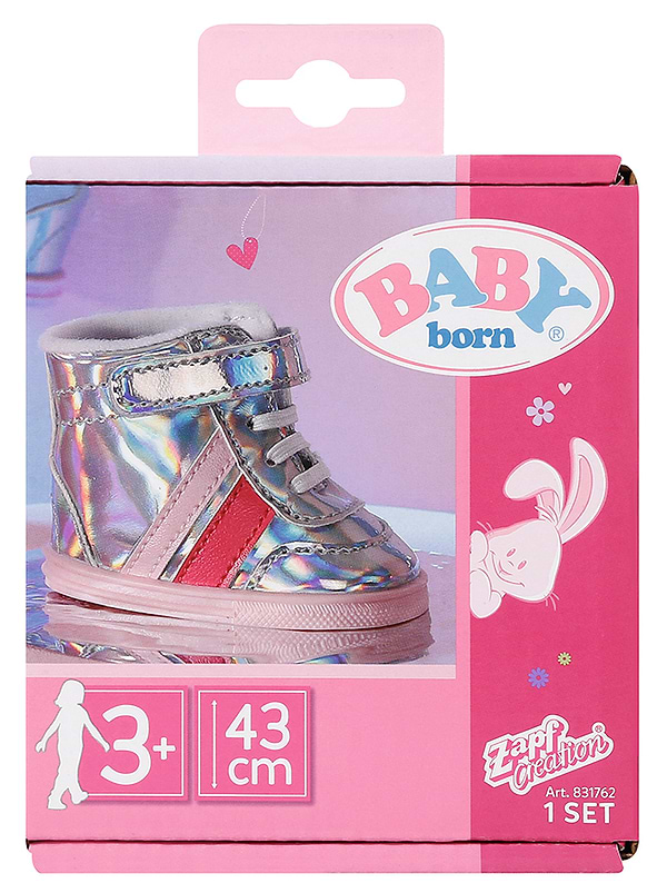 Фото - Одяг та аксесуари для ляльки Baby Born СРІБНІ КРОСІВКИ (831762)