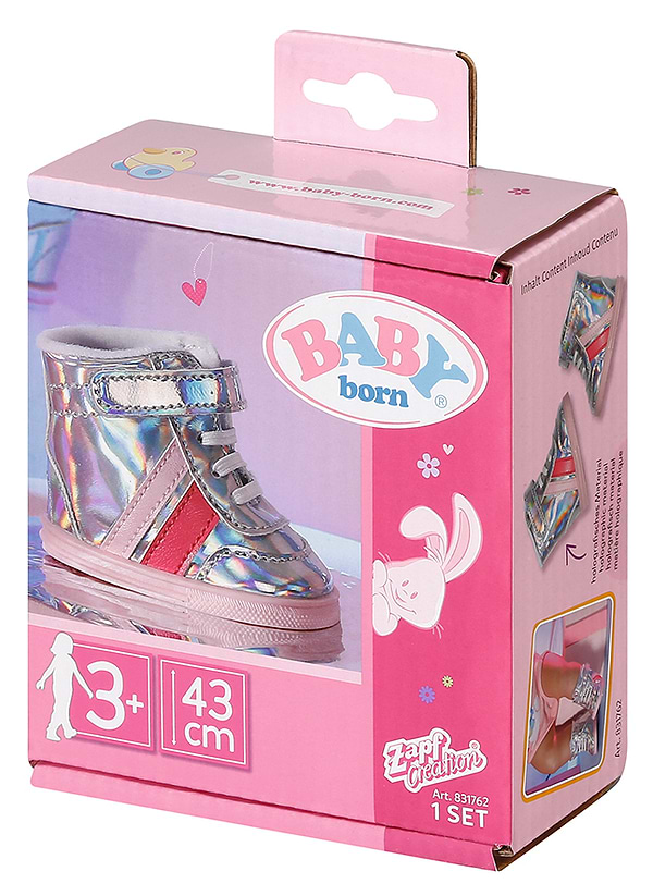 Фото - Одяг та аксесуари для ляльки Baby Born СРІБНІ КРОСІВКИ (831762)