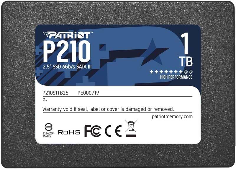 SSD-накопичувач внутрішній Patriot P210 1TB 2.5" SATAIII TLC (P210S1TB25)