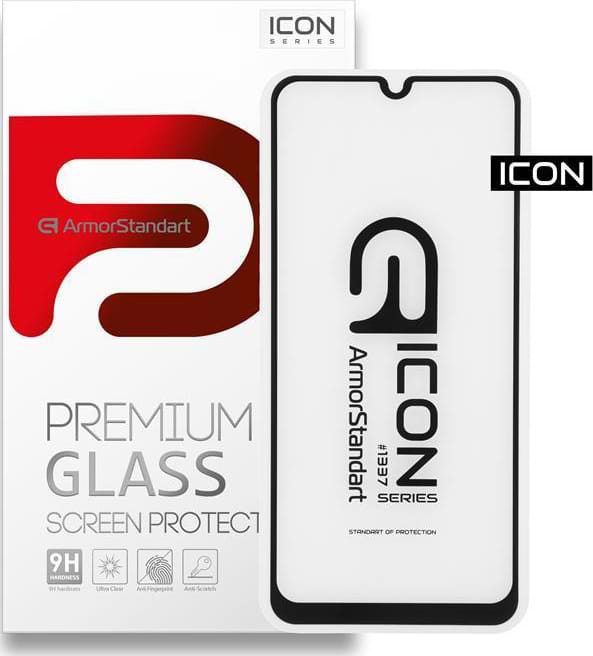Защитное стекло для смартфона Armorstandart Icon for Xiaomi Redmi 9T Black (ARM58274) - Фото 1