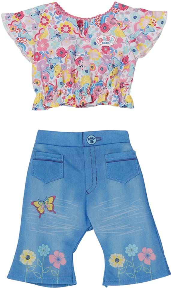 Фото - Одяг та аксесуари для ляльки Baby Born КВІТКОВИЙ ДЖИНС 43 см (832677) Фото - Одяг та аксесуари для ляльки Baby Born КВІТКОВИЙ ДЖИНС 43 см (832677)