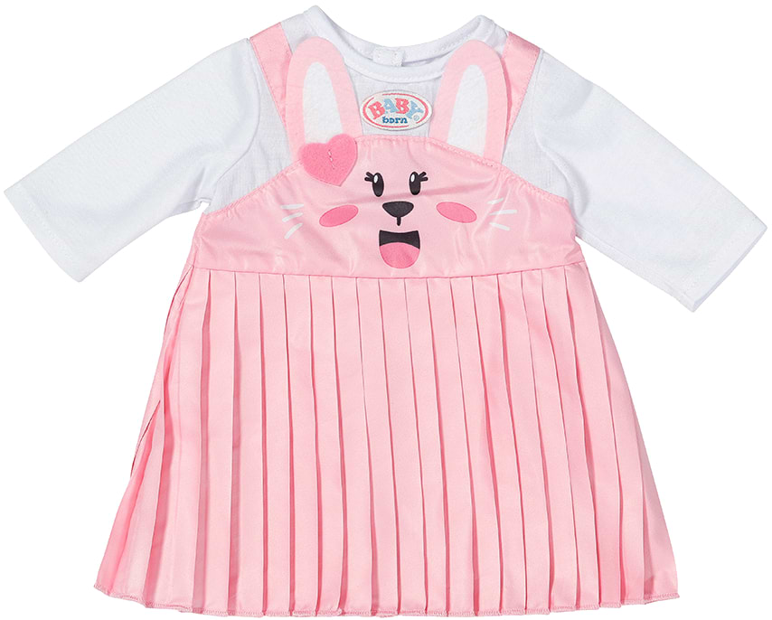 Одяг та аксесуари для ляльки Baby Born СУКНЯ З ЗАЙКОЮ (43 сm) (832868)