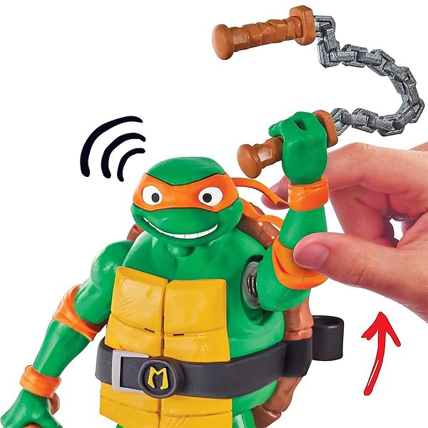 Фото - Колекційна фігурка TMNT «Черепашки-Ніндзя MOVIE III» –  МІКЕЛАНДЖЕЛО (звук) (83353)