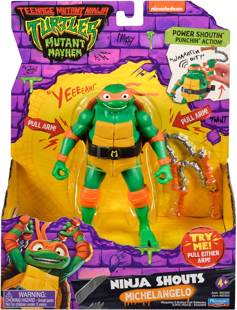 Фото - Колекційна фігурка TMNT «Черепашки-Ніндзя MOVIE III» –  МІКЕЛАНДЖЕЛО (звук) (83353)