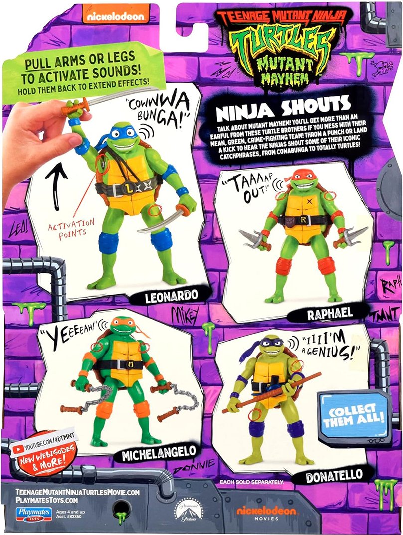Фото - Колекційна фігурка TMNT «Черепашки-Ніндзя MOVIE III» –  МІКЕЛАНДЖЕЛО (звук) (83353)